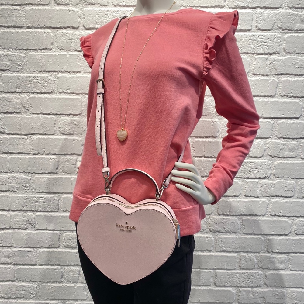 NWT Kate Spade Heart Crossbody Pink Love Purse